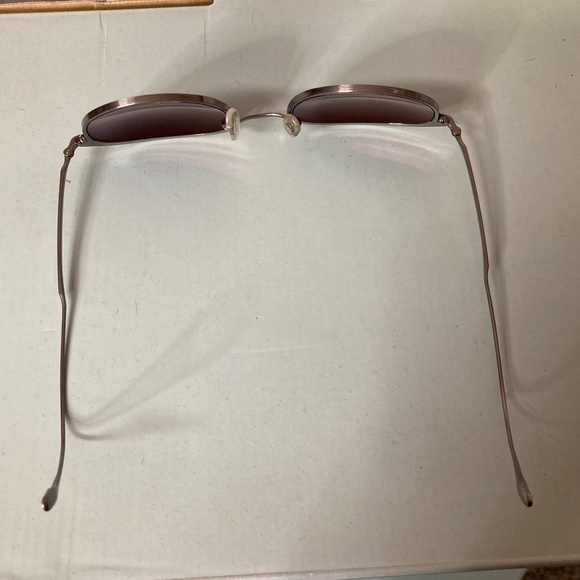Sama Titanium Sunglasses Silvertone Frame Round Lenses Grey Excellent Condition main image 10